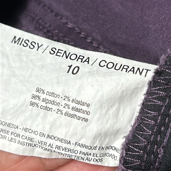 Bandolino Amy plum straight leg jeans size 10 - Picture 7 of 7